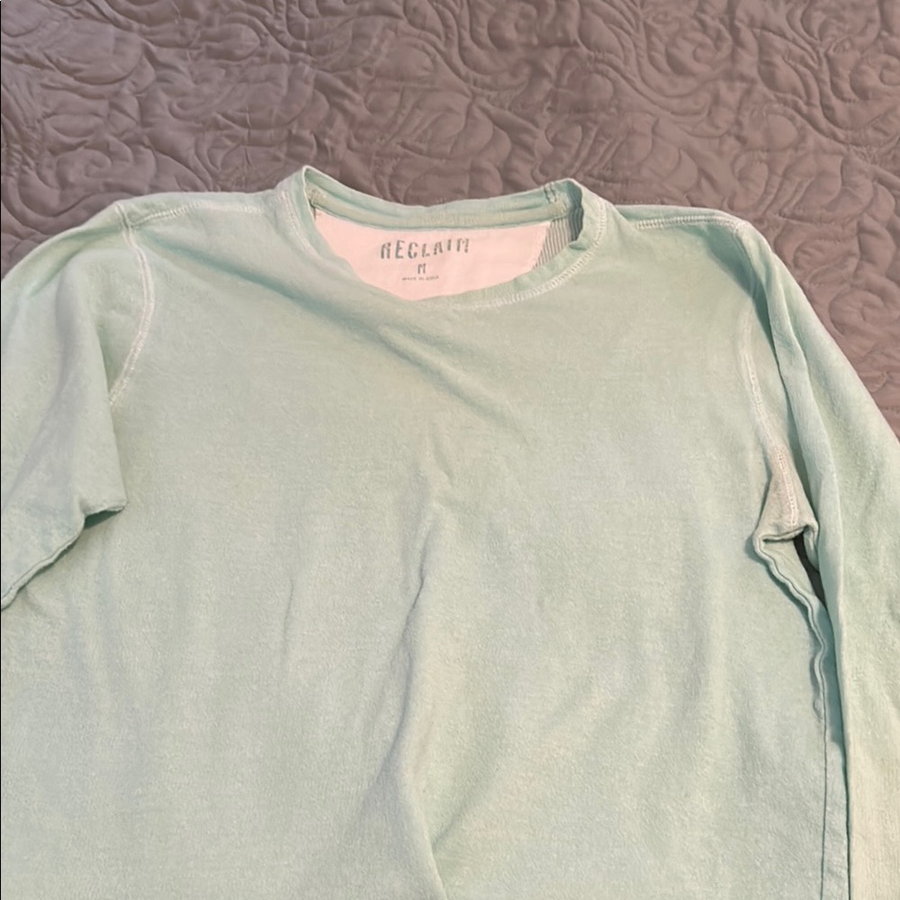 Men's Light Green Long Sleeve Tee